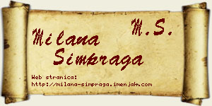 Milana Šimpraga vizit kartica
